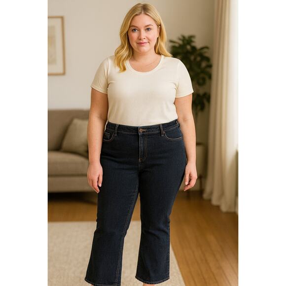 Lane Bryant Women’s Plus 20 Bootcut Jeans Dark Wash Cotton Blend - Picture 1 of 5